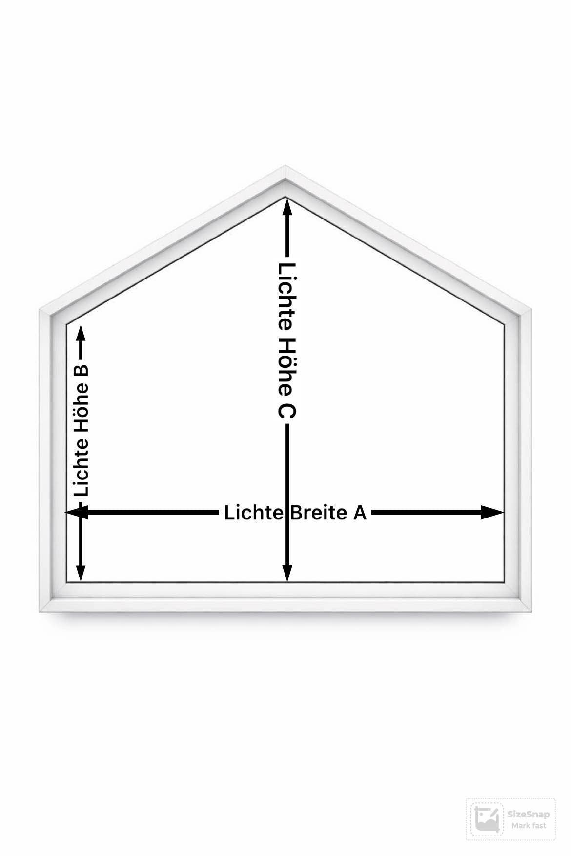 Fliegengitter für Fenster – gleichschenkliges Fünfeck
