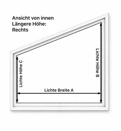 Fliegengitter für Fenster – unregelmäßiges Viereck