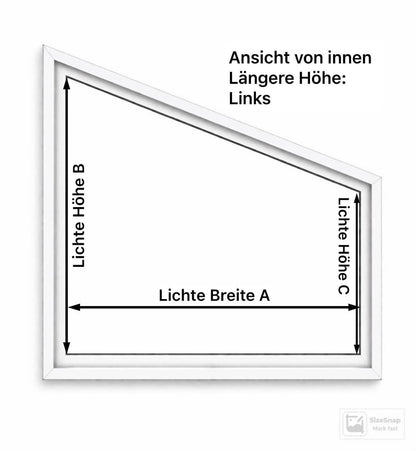 Fliegengitter für Fenster – unregelmäßiges Viereck