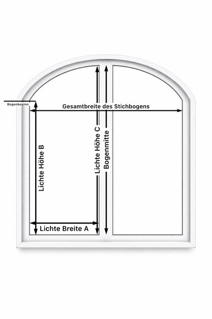 Fliegengitter für Fenster · Stichbogen · ComfortFit